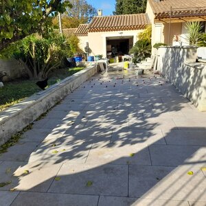 Rénovation terrase, pose de carrelage grands formats 50x90 8